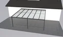 Patio roof Premium, anthracite, 6110 x 5060 mm - Acrylic multi-wall sheets 16 mm, bronze