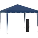 Party tent pavilion height adjustable blue 2.95 x 2.95 x 2.60 m