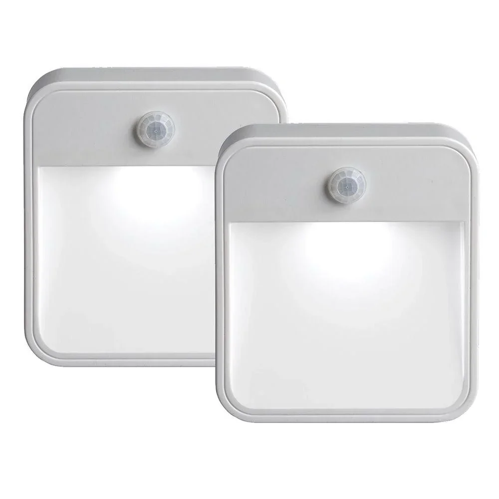 LED stair light white with motion detector MB720 IP44 2-pack 20 lumens