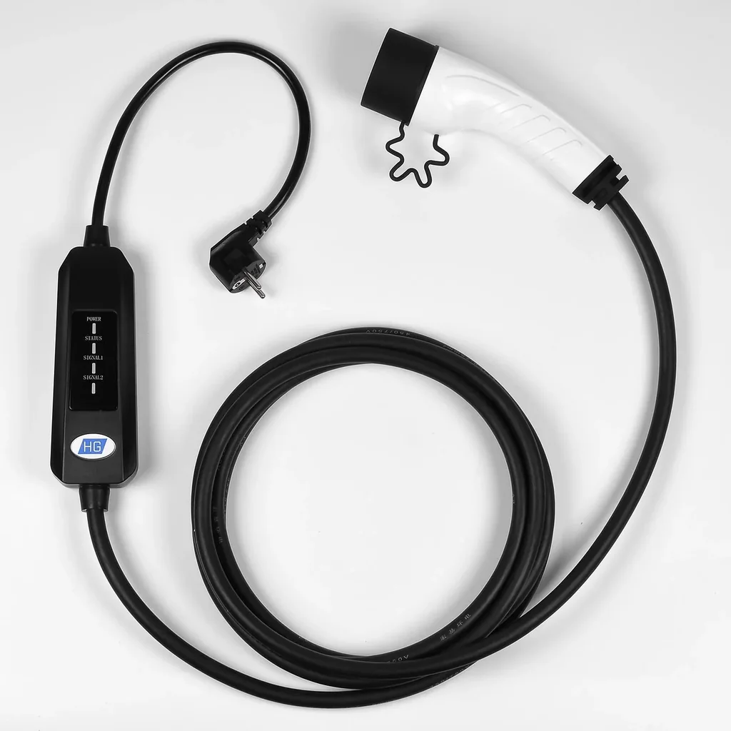 Charging cable for electric cars, 230V household sockets