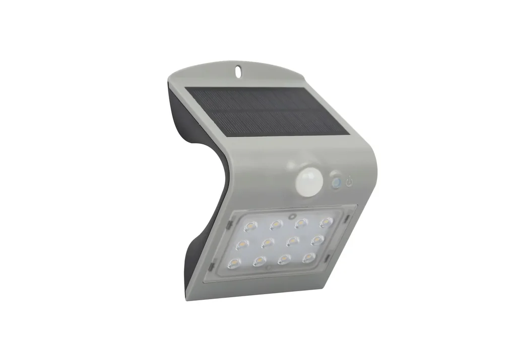 Solar LED wall light with motion sensor