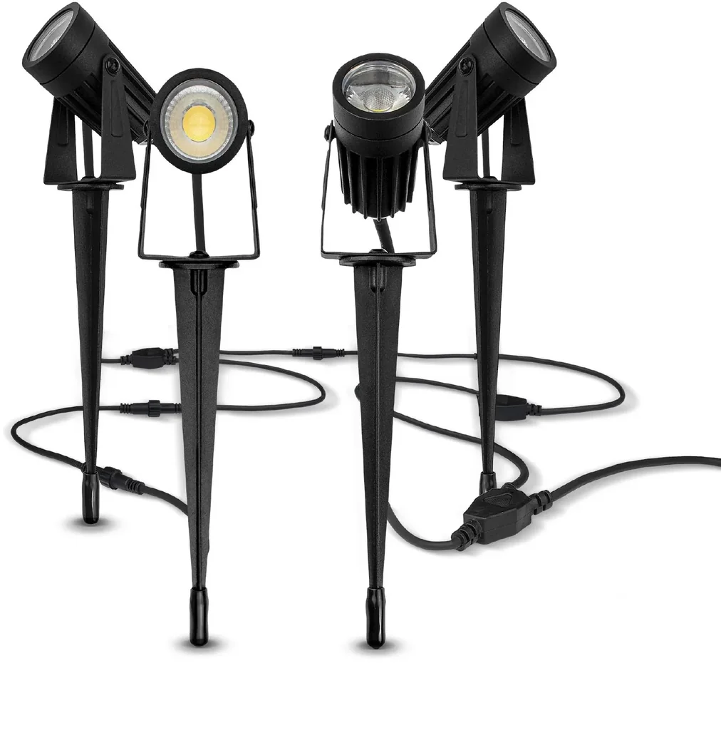 LED garden ground spikes set of 4
