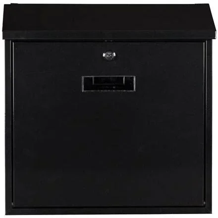 Monaco Black Mailbox - 368x100x365 mm