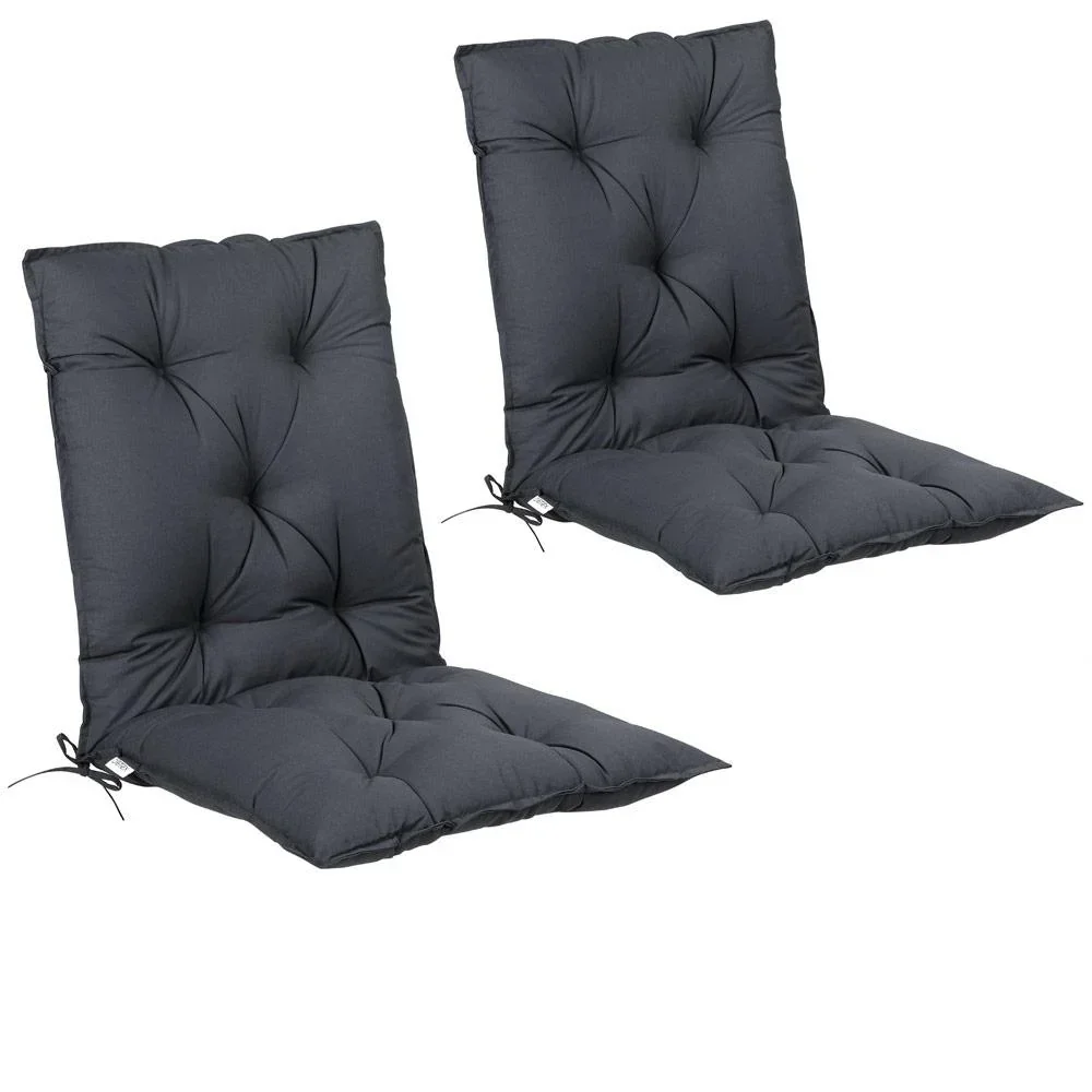 Seat cushion - set of 2 - anthracite 116x57x7cm