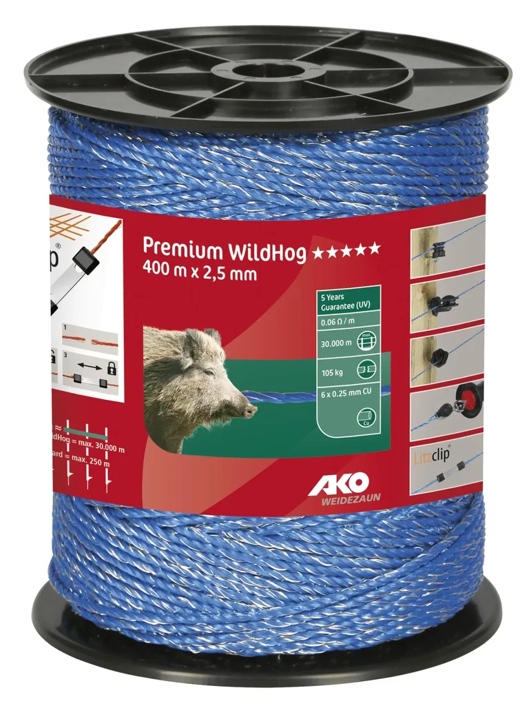 Stranded wire, Premium Wildhog, blue 400 m x 2.5 mm