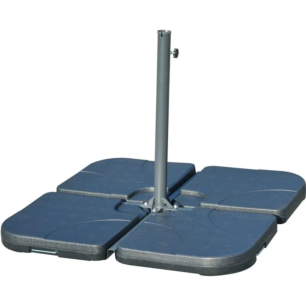 Container for ground cross fillable parasol stand