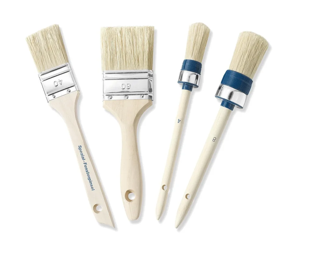 4-piece brush set, window/flat/ring brush