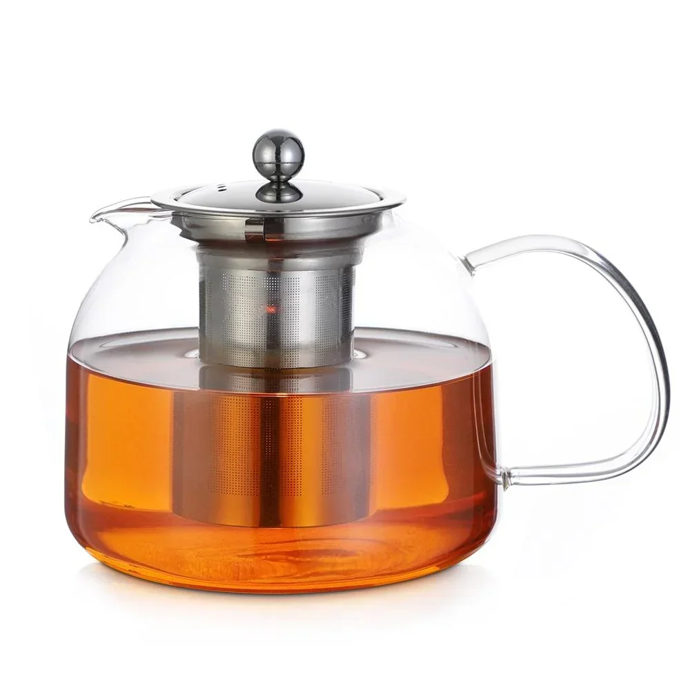 Glass teapot with strainer 1.5L