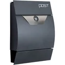 Mailbox wall mailbox with newspaper compartment lockable 2 keys steel