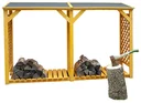Firewood rack Speyer with extension honey brown