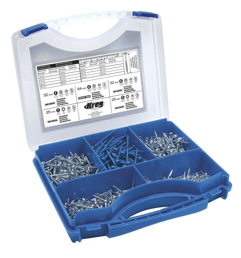 Screw set for pocket holes