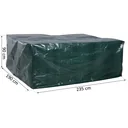 Tarpaulin protective cover garden furniture cover waterproof UV protection rectangular PE green 235 x 190 x 90 cm