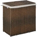 Laundry basket space-saving foldable brown