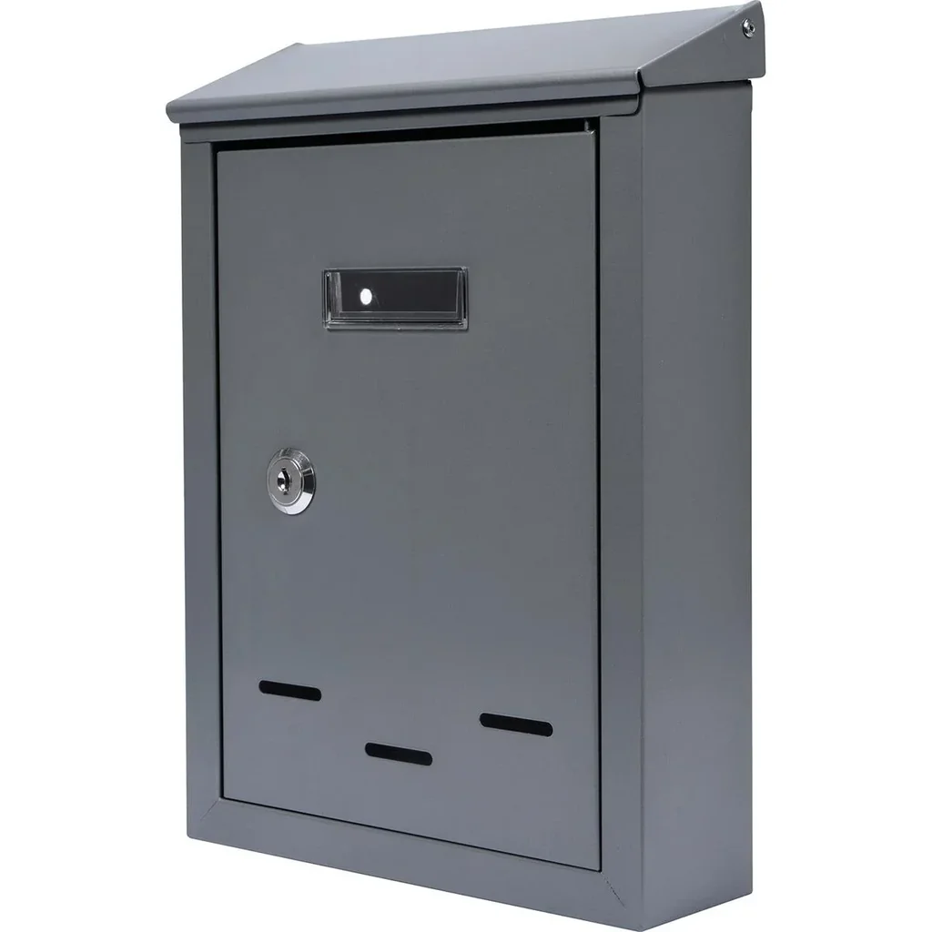 Letterbox with 2 buttons - graphite - 285x200x60 mm