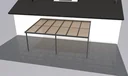 Patio roof Premium, anthracite, 6110 x 4060 mm - Acrylic multi-wall sheets 16 mm, bronze