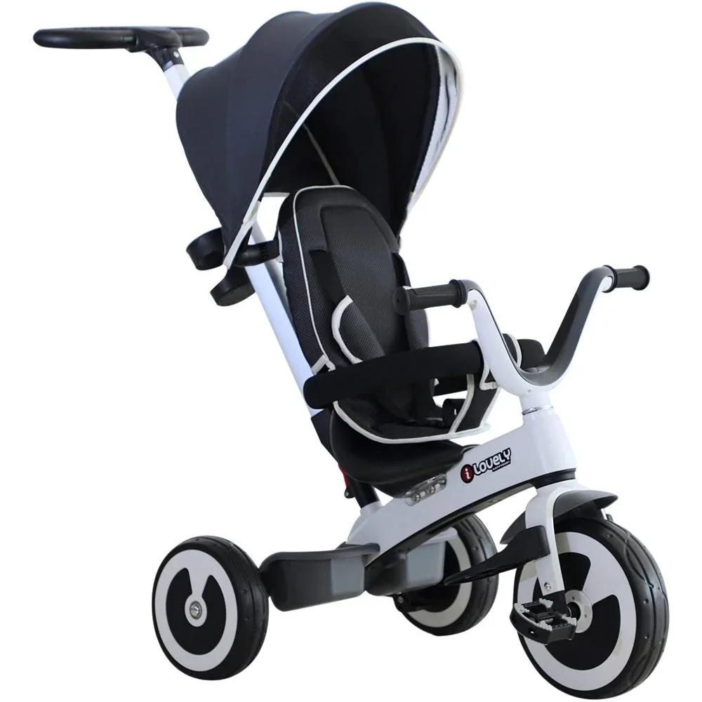 4 in 1 children's tricycle with sun canopy