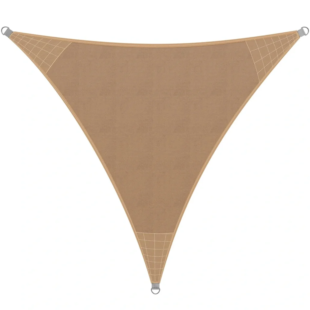 Shade cloth HDPE fabric triangle sand 5 x 5 x 5m