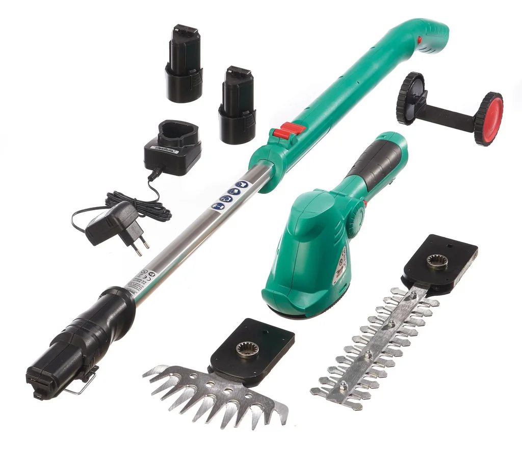 Cordless grass and shrub shears 10.8 volts with handle including spare battery