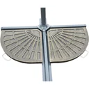2 pcs, parasol stand plate umbrella stand umbrella stand semi-circular removable handle with resin bronze 30 kg