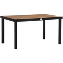 Garden table for 6 people aluminum wood 140cm x 90 cm x 74 cm