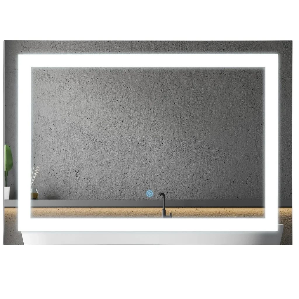 Bathroom mirror LED light mirror wall mirror 50 x 70 x4cm