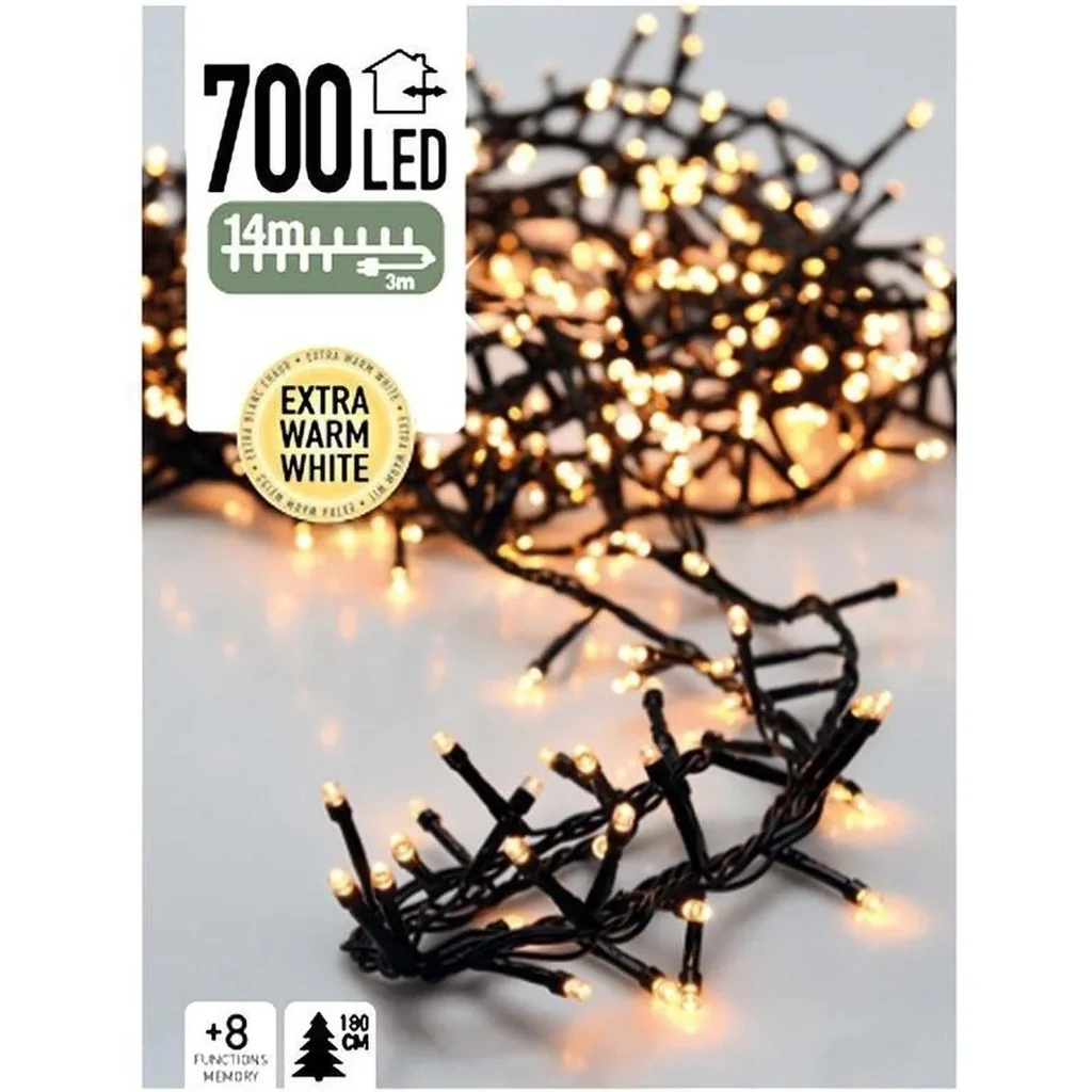 4x Christmas tree lights 14 meters warm white - 700LED for indoor and outdoor use