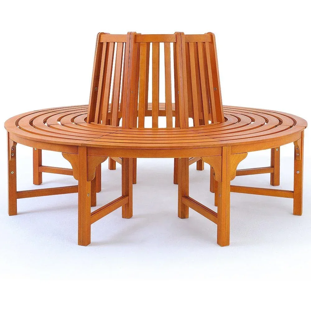 Tree bench - Ø 160cm - made of eucalyptus wood - FSC-certified