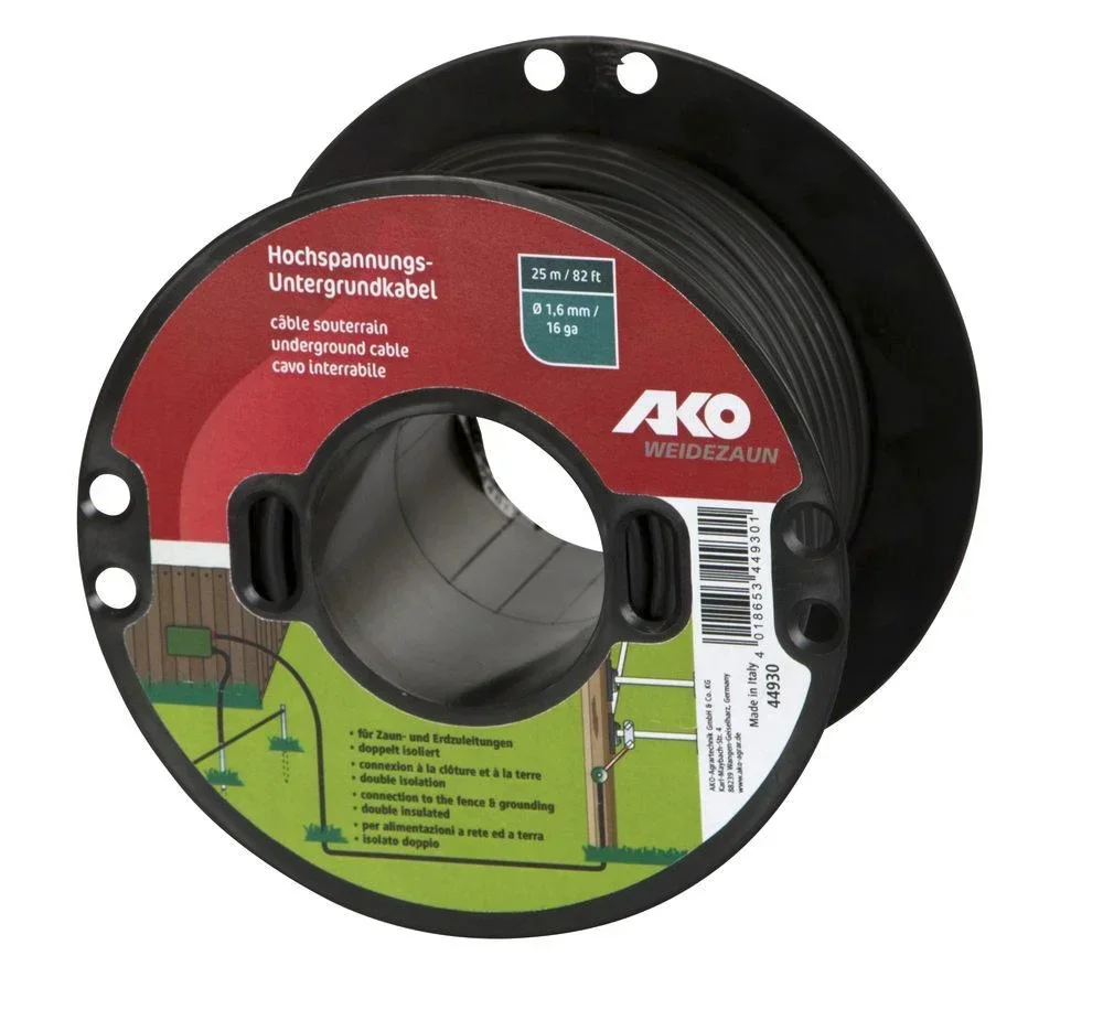 Underground cable Ø 1.6 mm, 25 m on plastic reel, 0.07 Ω/m