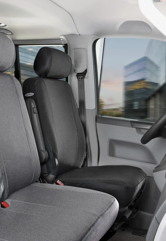 Fitted seat covers VW T5 for 3-seater bench made of fabric from 04/2003 to 06/2015