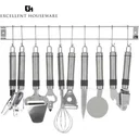 9-piece kitchen set - kitchen utensils - with kitchen bar - stainless steel