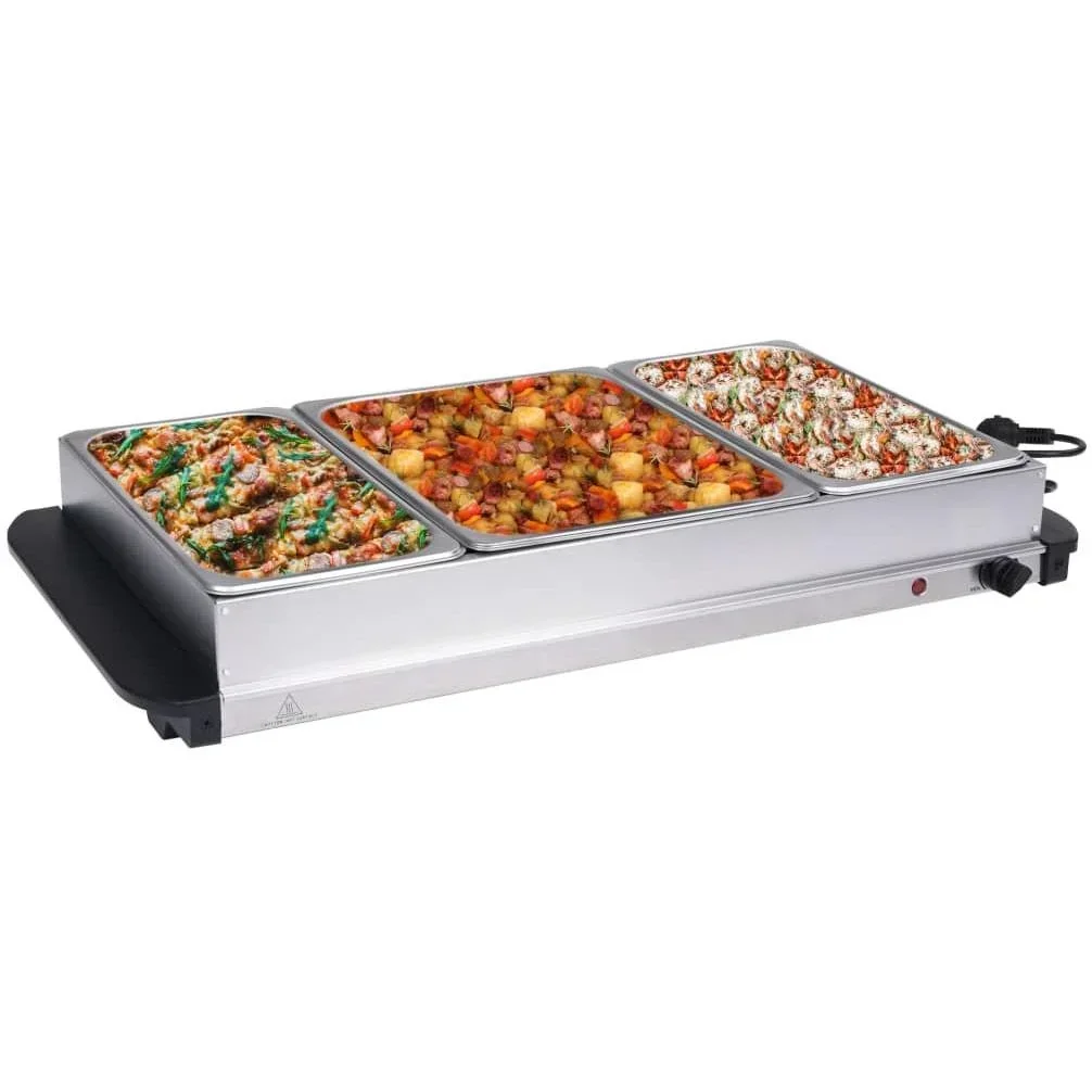Buffetwärmer 400 W 2x2,5L+1x4L Edelstahl