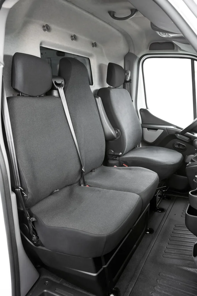 Custom fit fabric seat covers for Opel Movano, Renault Master and Nissan Interstar from 04/2010 to 2014
