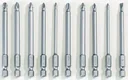 Bit set 10-piece, anti-slip with serrated bit tip