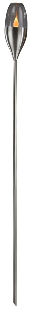 Solar garden light with flickering amber LED, pluggable