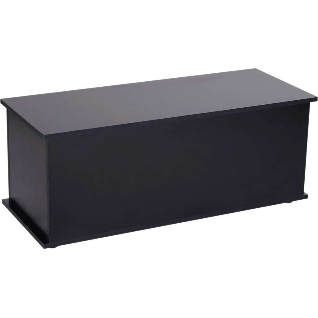 Wooden box with folding lid