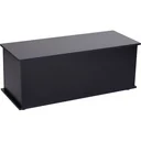 Wooden box with folding lid