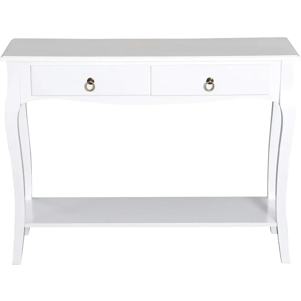 Console table console sideboard with 2 drawers white