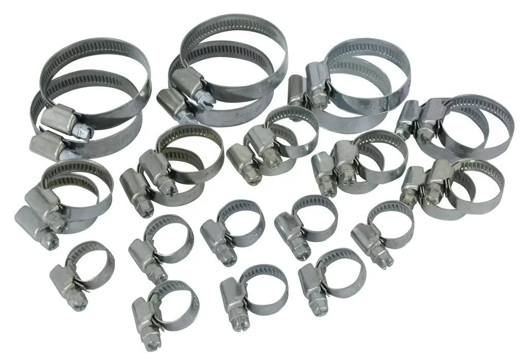 Hose clamp set 26-piece, galvanized W1