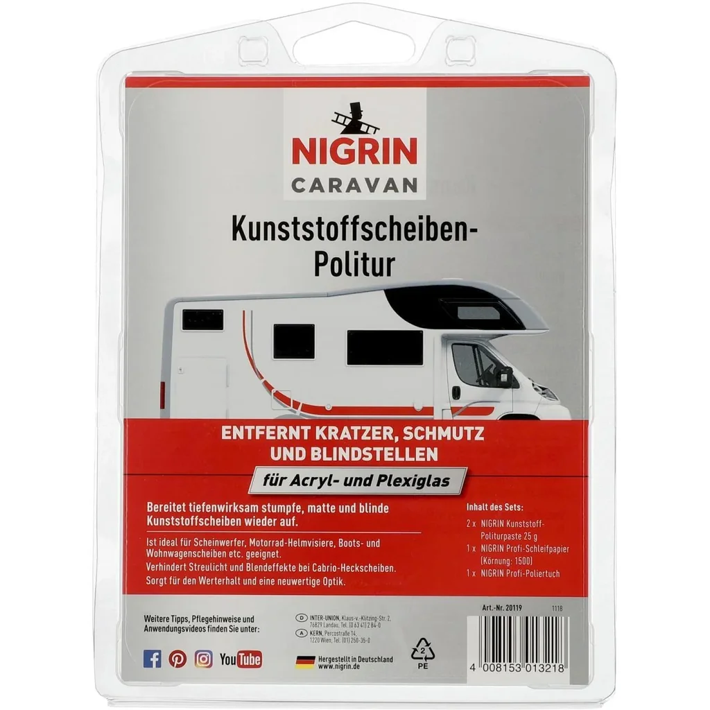 Caravan plastic window polish, 2 x 25 g