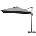 Parasol 3x3m cantilever parasol Alu Roma parasol with solar LED lights tiltable dark grey