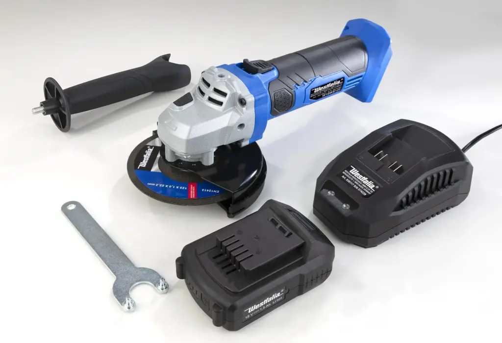 Cordless angle grinder 18 Volt W18WS125 including battery and charger