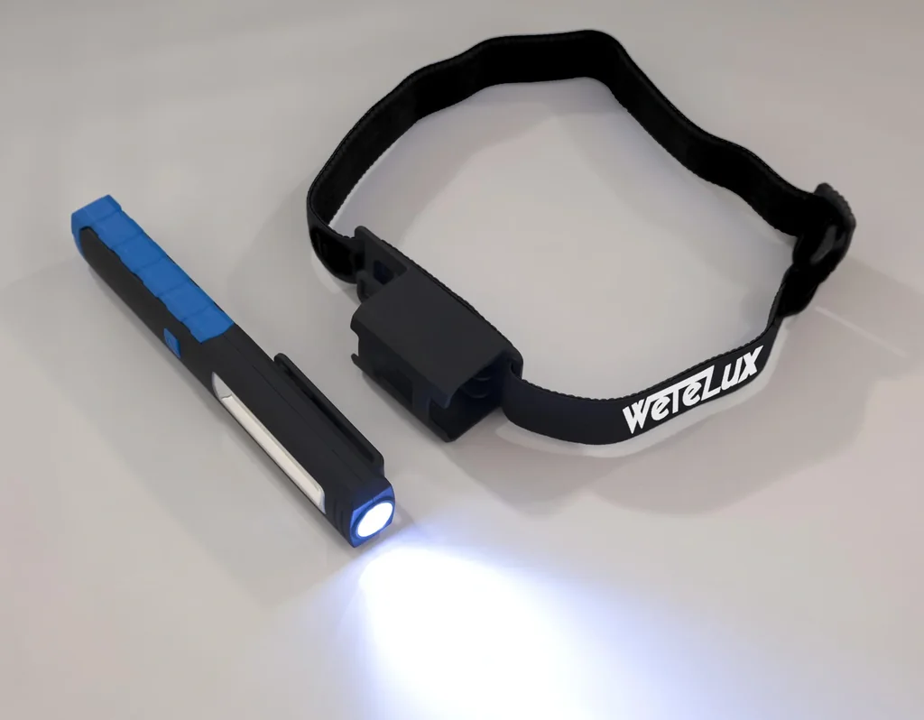 Work light with headband, COB LEDs, 1W + 3W