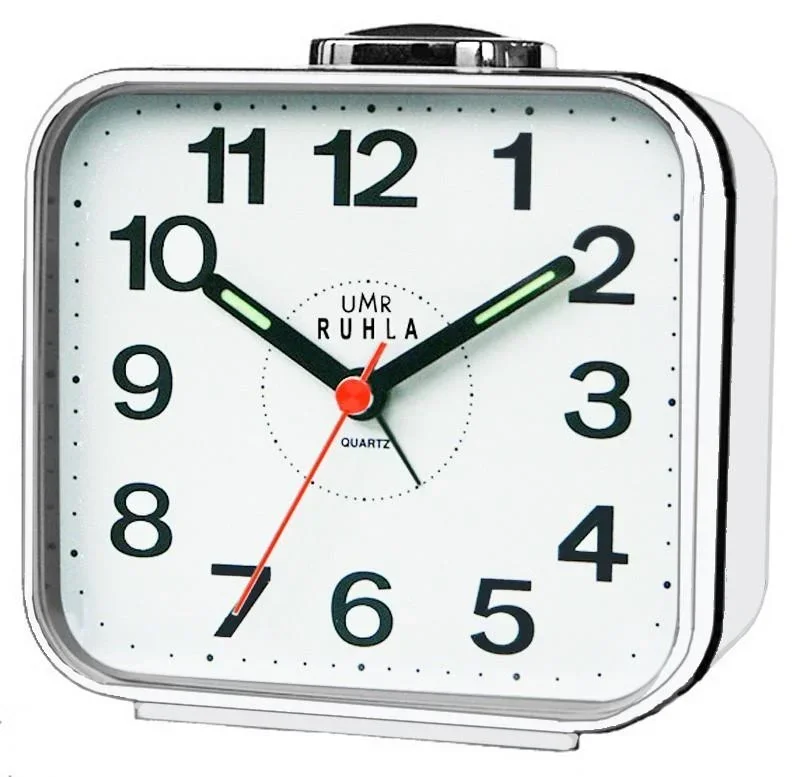 Quartz alarm clock with bell alarm