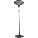 Freestanding patio heater quartz electric 360° rotatable 2KW Ø50 x H(180-210) cm