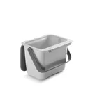 Bin-Tex waste bin, grey with lid