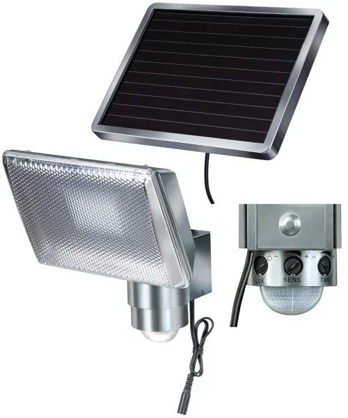 Solar LED spotlight "SOL 80 ALU" with motion detector - IP44