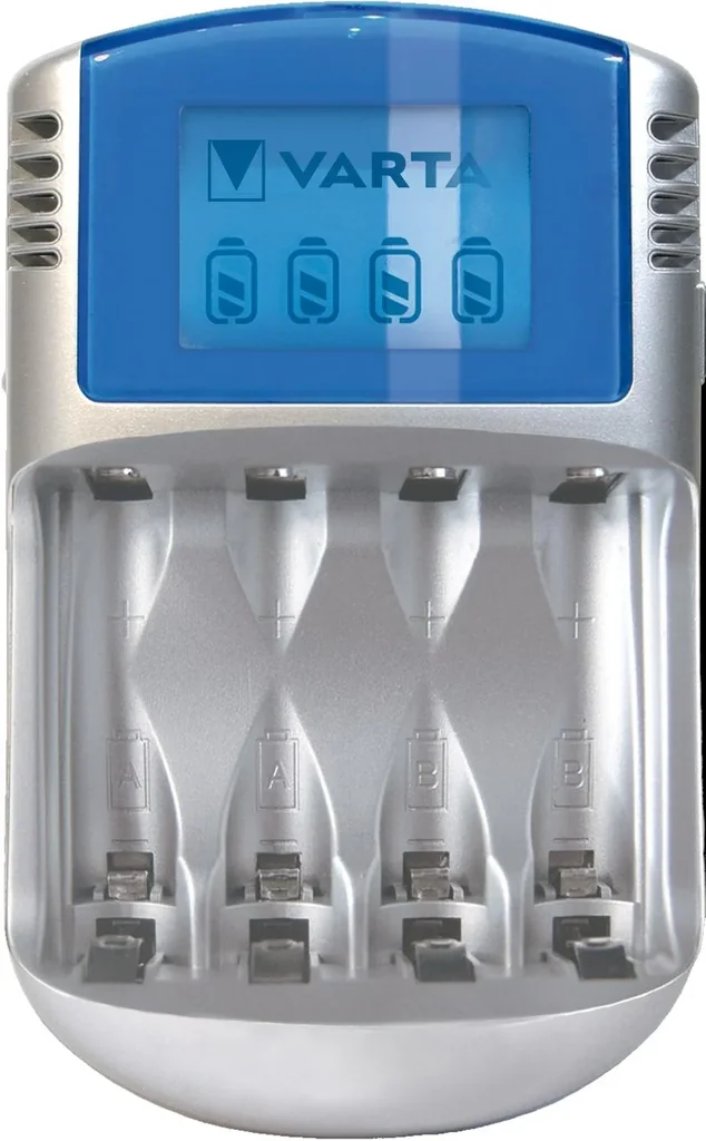 Charger for NiMH batteries with LCD display, 12V adapter and USB port