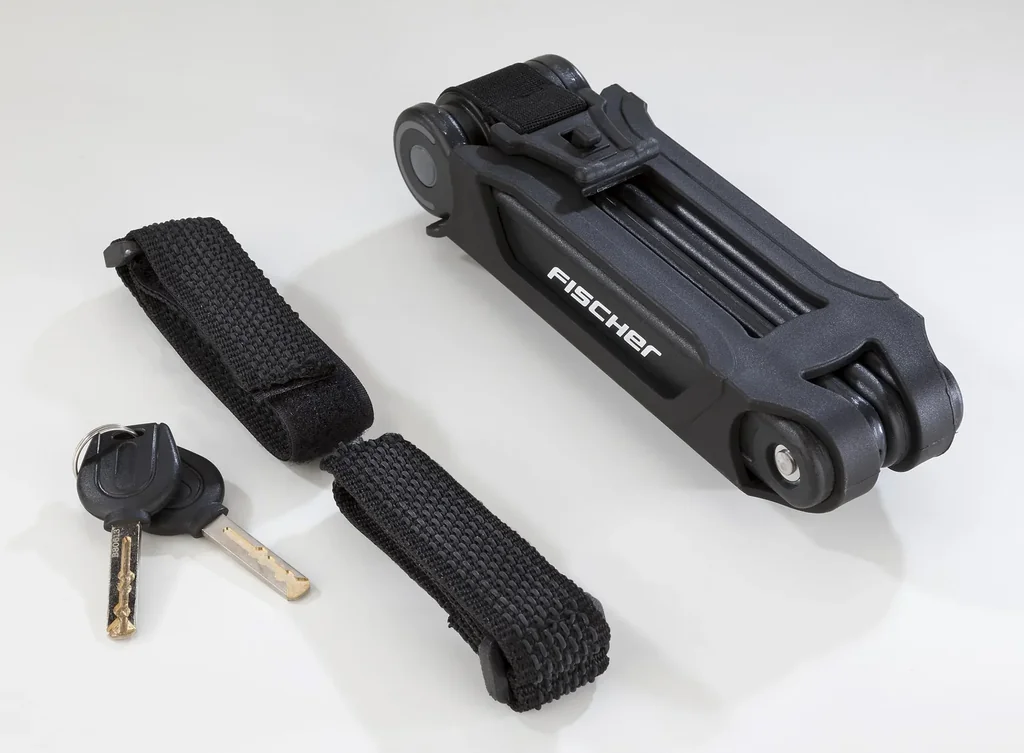 Folding lock with holder