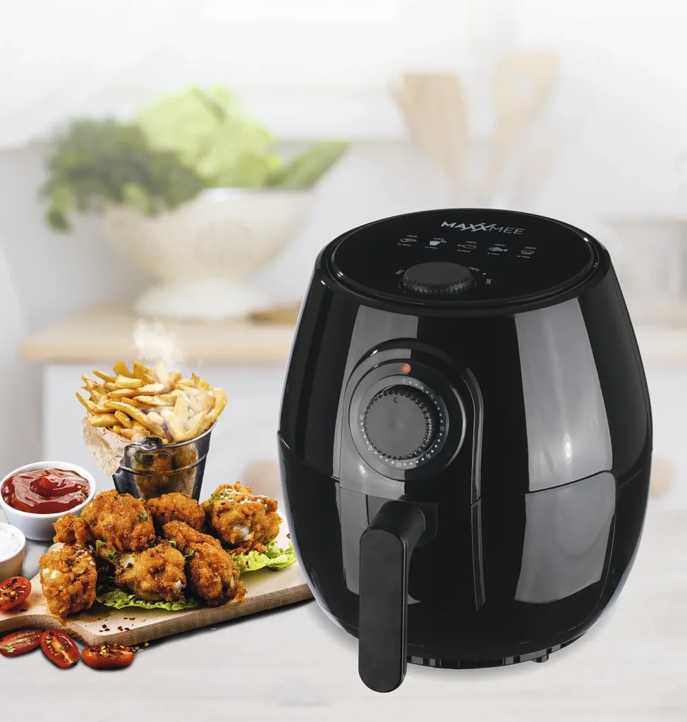 XL hot air fryer 4 liters, 1400 watts, black