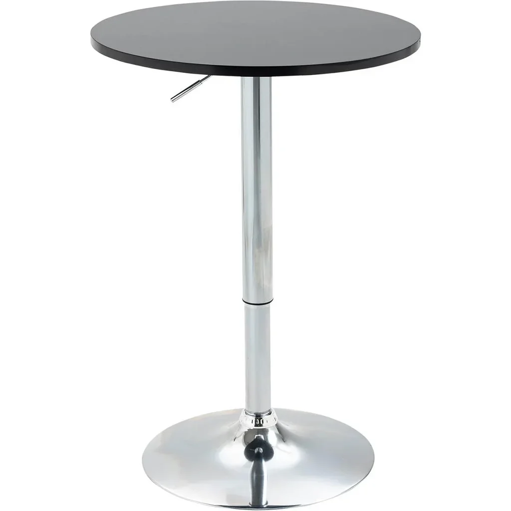 Bar Side Table - Adjustable - Black - Ø61 x 70-90 cm